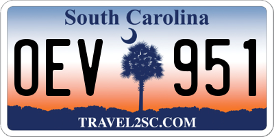 SC license plate OEV951