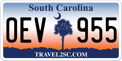 SC license plate OEV955