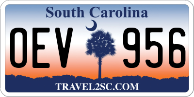 SC license plate OEV956