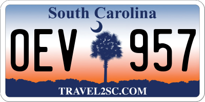 SC license plate OEV957