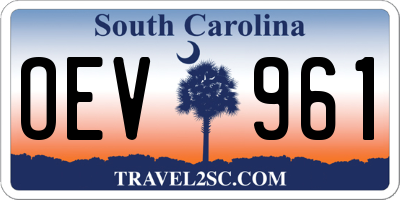 SC license plate OEV961