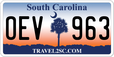 SC license plate OEV963