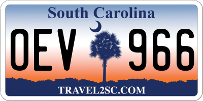 SC license plate OEV966