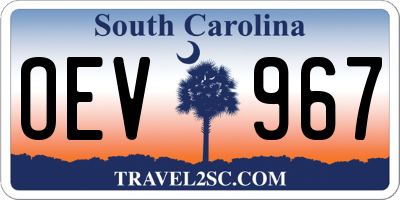 SC license plate OEV967