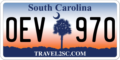 SC license plate OEV970