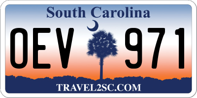 SC license plate OEV971