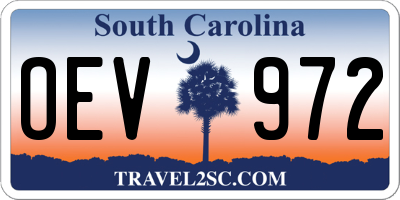 SC license plate OEV972
