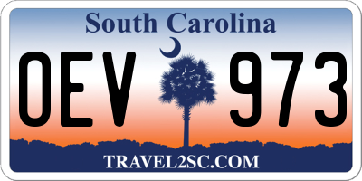 SC license plate OEV973