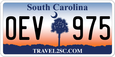 SC license plate OEV975