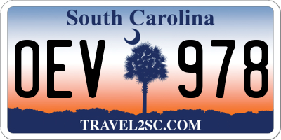 SC license plate OEV978