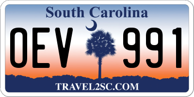SC license plate OEV991