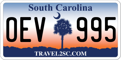 SC license plate OEV995
