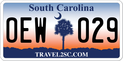SC license plate OEW029