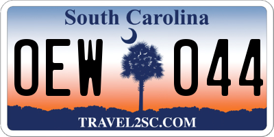 SC license plate OEW044