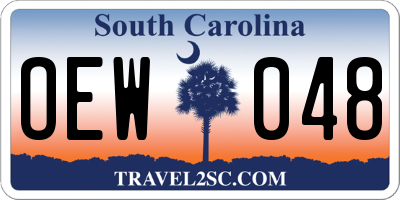 SC license plate OEW048