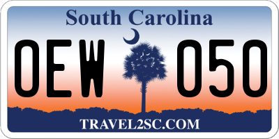 SC license plate OEW050