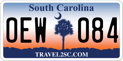 SC license plate OEW084