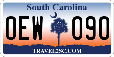 SC license plate OEW090