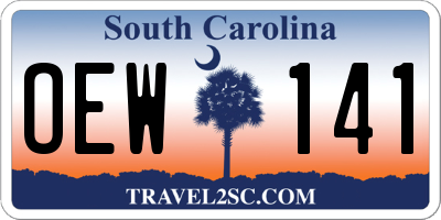 SC license plate OEW141