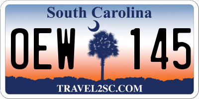 SC license plate OEW145