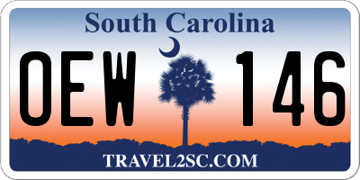SC license plate OEW146