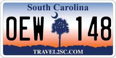 SC license plate OEW148
