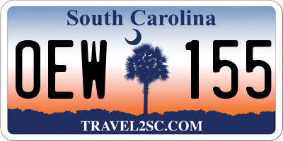 SC license plate OEW155