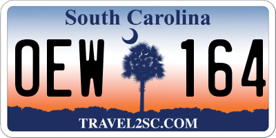 SC license plate OEW164