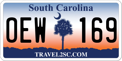SC license plate OEW169