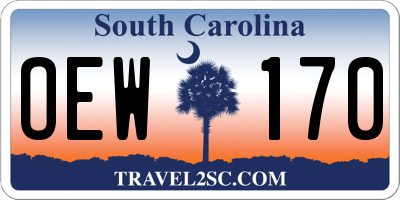 SC license plate OEW170
