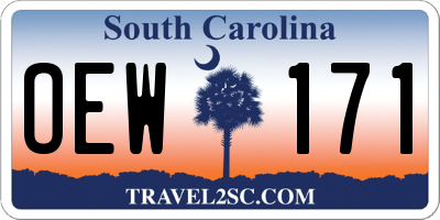SC license plate OEW171