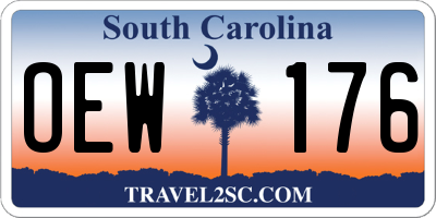 SC license plate OEW176