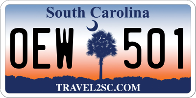 SC license plate OEW501