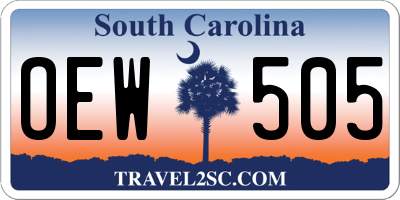 SC license plate OEW505