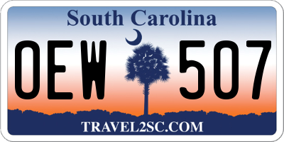 SC license plate OEW507