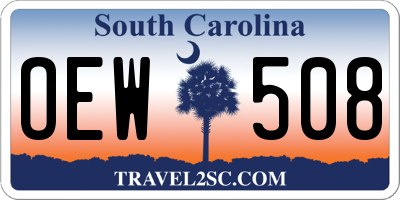 SC license plate OEW508