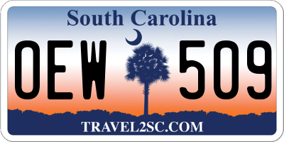 SC license plate OEW509