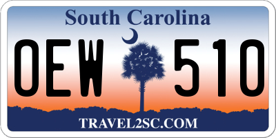 SC license plate OEW510