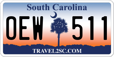 SC license plate OEW511