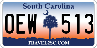 SC license plate OEW513