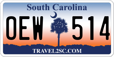 SC license plate OEW514