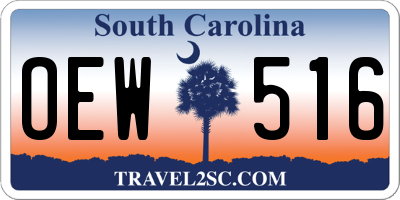 SC license plate OEW516