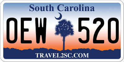 SC license plate OEW520