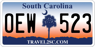 SC license plate OEW523