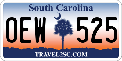 SC license plate OEW525