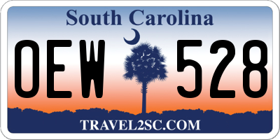 SC license plate OEW528