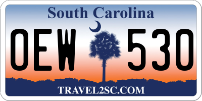 SC license plate OEW530
