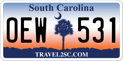 SC license plate OEW531