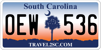 SC license plate OEW536
