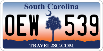SC license plate OEW539